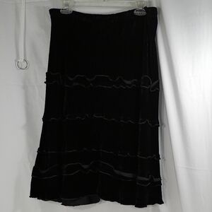 Double D Ranch Elegant Black Tiered Skirt